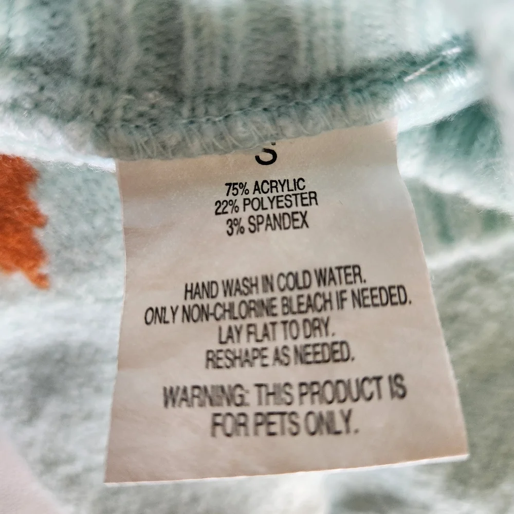 (2) TWO  Pet Apparel Small Dog /Cat  Parka and Sweater-  Up to 20lb